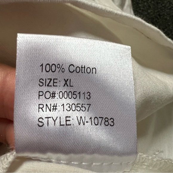 White & Tan Stitching Cotton Modest Baggy Oversized Cargo Casual Jean Skirt XL - Picture 12 of 16